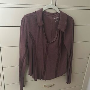 Pilcro from Anthro size L fitted long sleeve brown like new